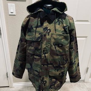 Vans drill chore mte coat winter jacket mens large camo